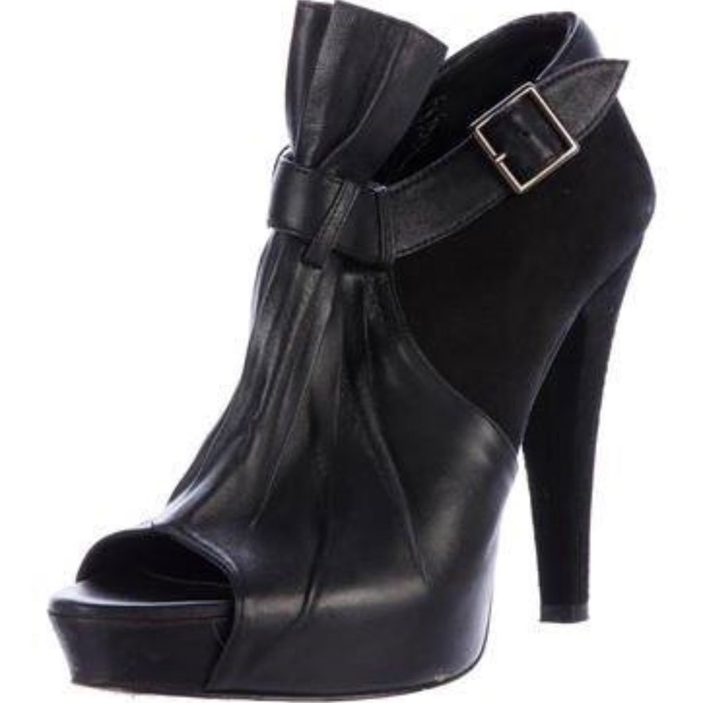 JENNI KAYNE PEEP TOE PLATFORM BOOTIES